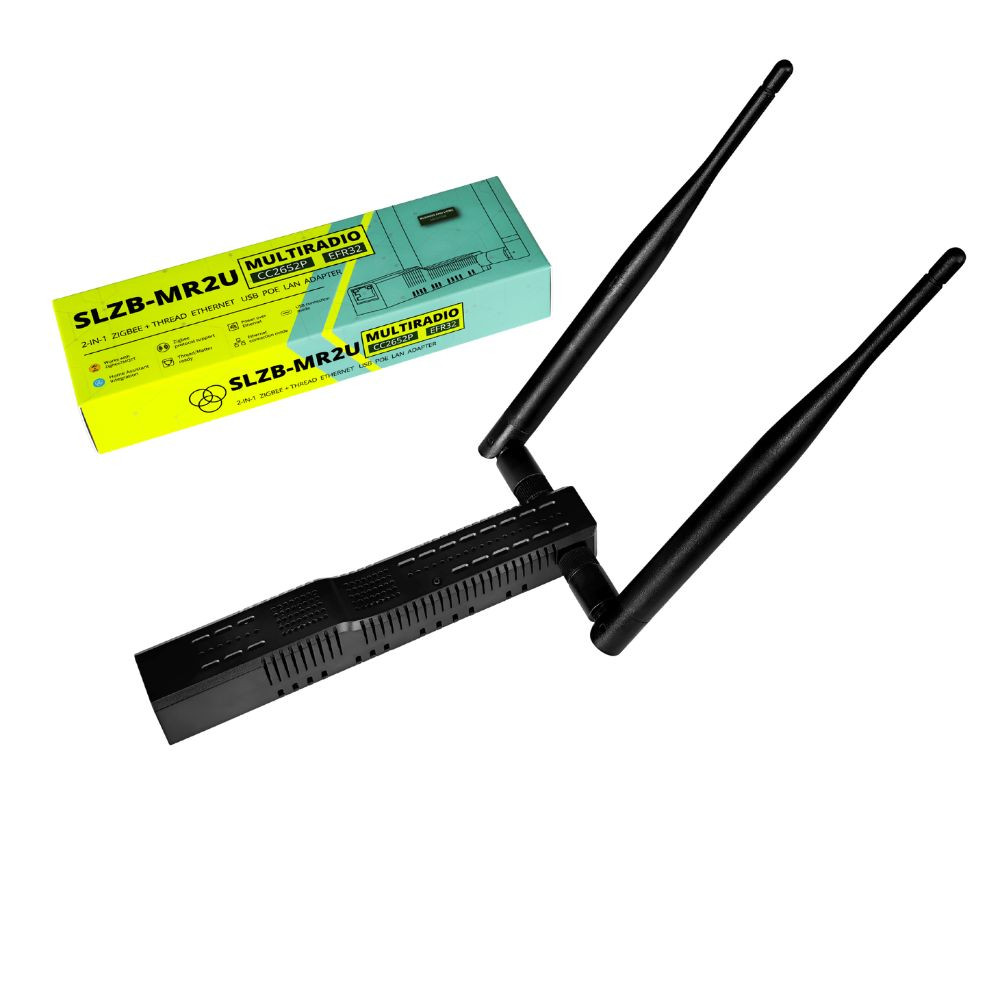 SMLIGHT SLZB-MR2U – Multiprotokolový Zigbee a Matter over Thread adaptér s Ethernetem, PoE, USB a Wi-Fi (CC2652P + EFR32MG21)
