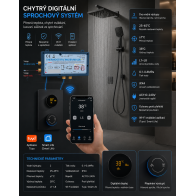 Digitální sprchový systém s Wi-Fi ovládáním - 2kanálový