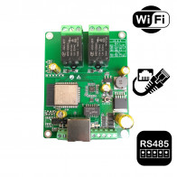 2 kanálová reléová deska RJ45, WIFI, RS485, MQTT