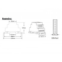 DMX512 dekodér 4CH DIN