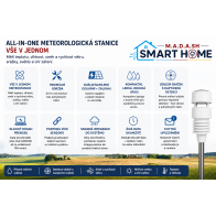 Ecowitt Wittboy GW3001 meteorologická stanice 7v1 s Wi-Fi IoT hubem,  solárním venkovním senzorem