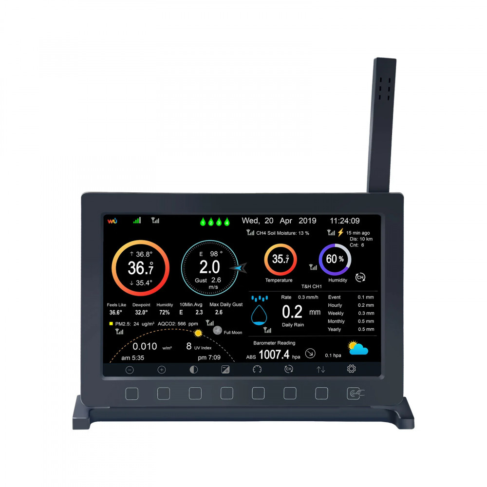 HP2560_C 7" Wi-Fi TFT konzole s barevným displejem a vestavěným senzorem teploty a vlhkosti